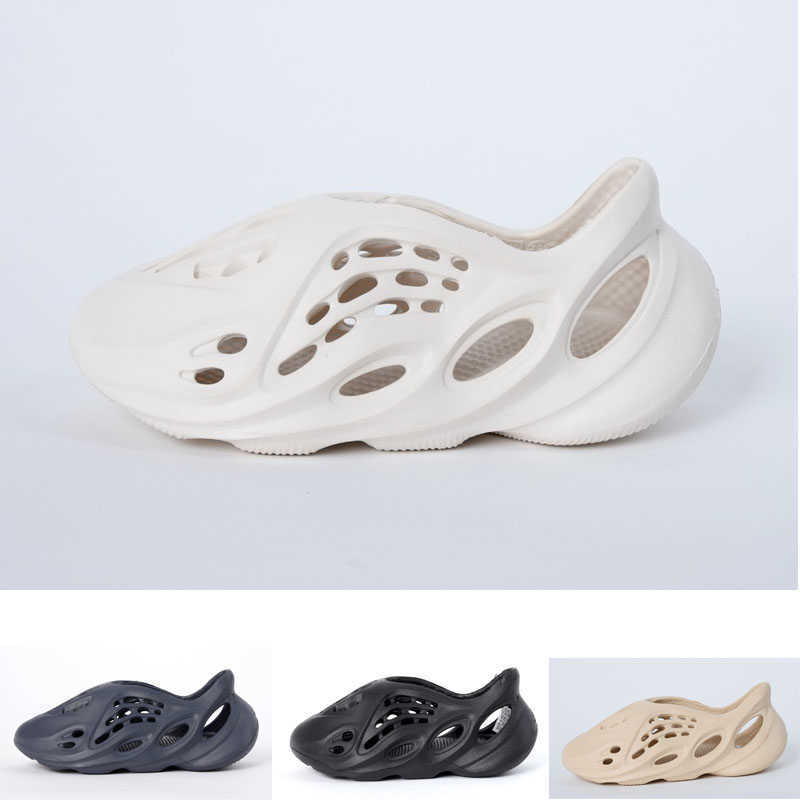

2021 Kanye west 700 v3 Summer Beach slipper foam runner hole Slides Bone sandal Children shoes boy girl youth kid size 24-35