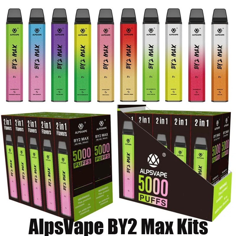 

100% Original ALPSVAPE BY2 MAX 5000 Puffs Disposable Cigarette Pod Device Bottom Switch Rechargeable 900mAh 12ml Prrefilled Cartridge Vape P