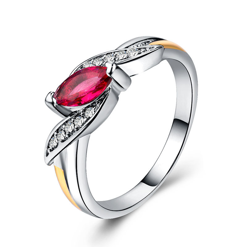 

Mens and womens RING women's horse eye zircon silver plated headdress