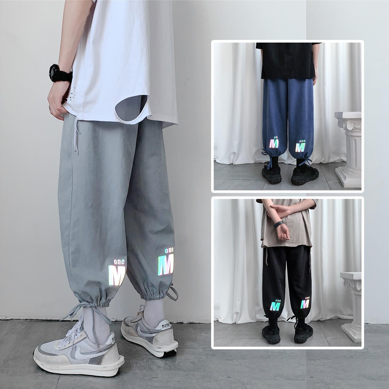 

streetwear hip hop letter print women pant harem cargo male casual joggers trousers sweatpants clothing, Black