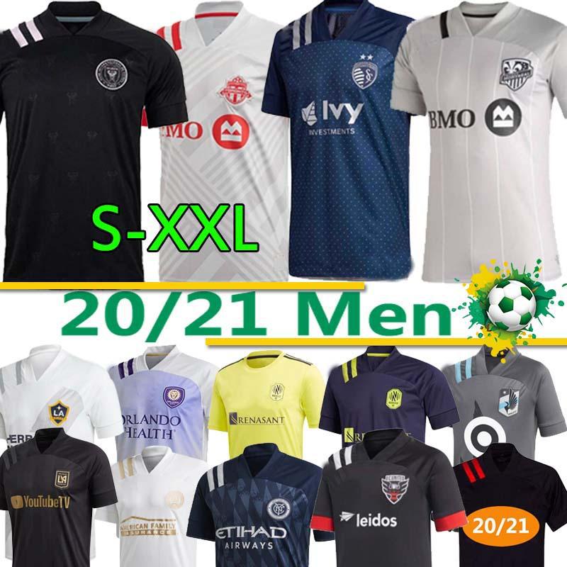 

20 21 MLS soccer jerseys INTER MIAMI LA Galaxy New York Red Orlando City FC Minnesota DC United Bulls Atlanta Montreal Impact football shirt, Black;yellow