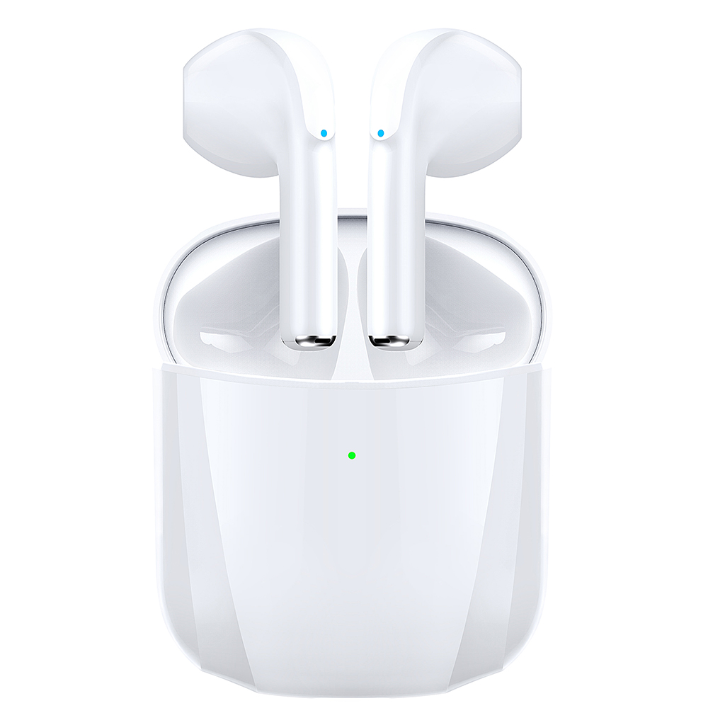 

Bluetooth 5.0 Wireless Headphones Charging Box hands-free mic TWS Earbuds Touch Control True mini Earphones S68, White