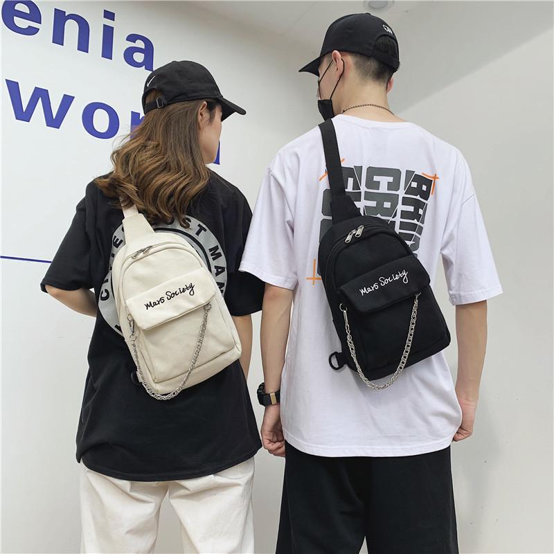 

Waist Bag Unisex Harajuku Style Women's Belt With Chain Hip-Hop Fashion Bum Sling Chest For Travel Dailylife Bags