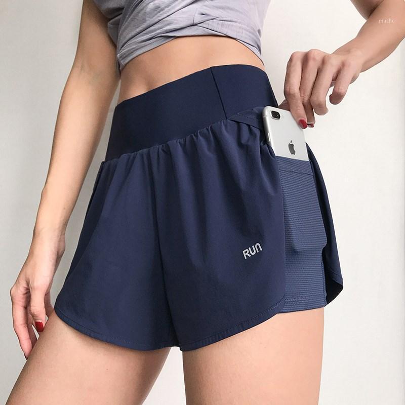 

Loose Sports Shorts Women' Malfunction Fitness Pants High Waist Yoga Quick-drying Running Casual 07MH260 Outfit, Black