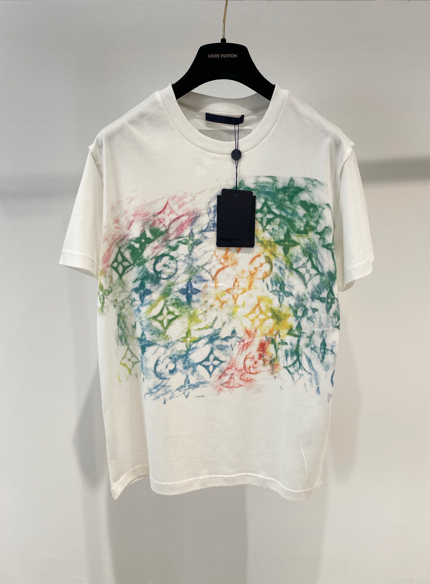 

21ss painting t shirt Casual Street Fashion Men and Women euro size shirts, Black