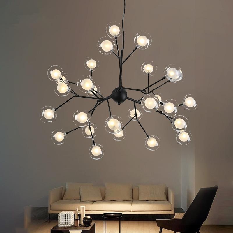 

Chandeliers Modern LED Firefly Sputnik Chandelier Light Stylish Tree Branch Lamp G4 Bulbs Included Clear Glass Iron AC