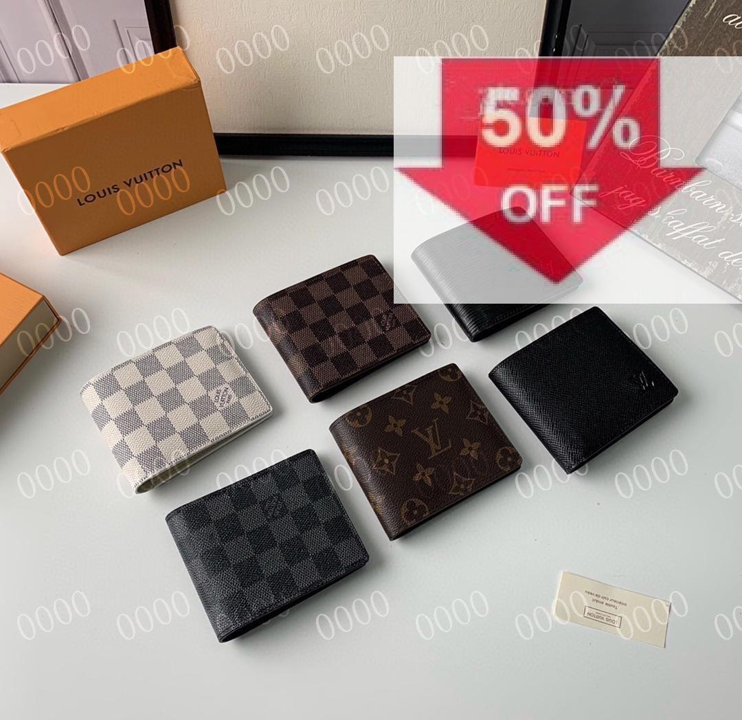 

lv LOUIS BAG VITTON Paris plaid style mens wallet fashion men purse special canvas multiple wallet box, Red;black