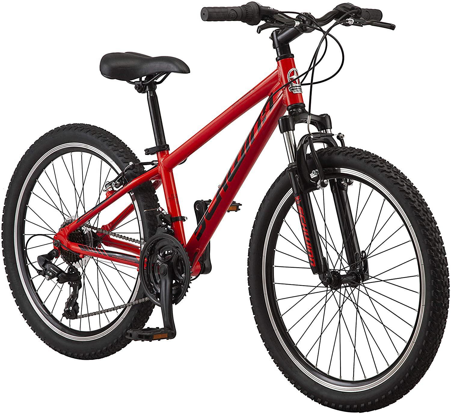 

High Timber AL Youth/Adult Mountain Bike Aluminum Frame 24-Inch Wheels, 21-Speed Red
