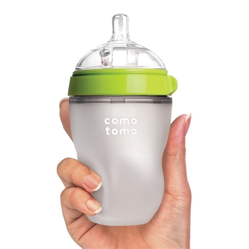 Silicone Baby Bottle baby milk silicone feeding bottle (Spoon bonus) children mamadeira nipple 211023-image-735136585