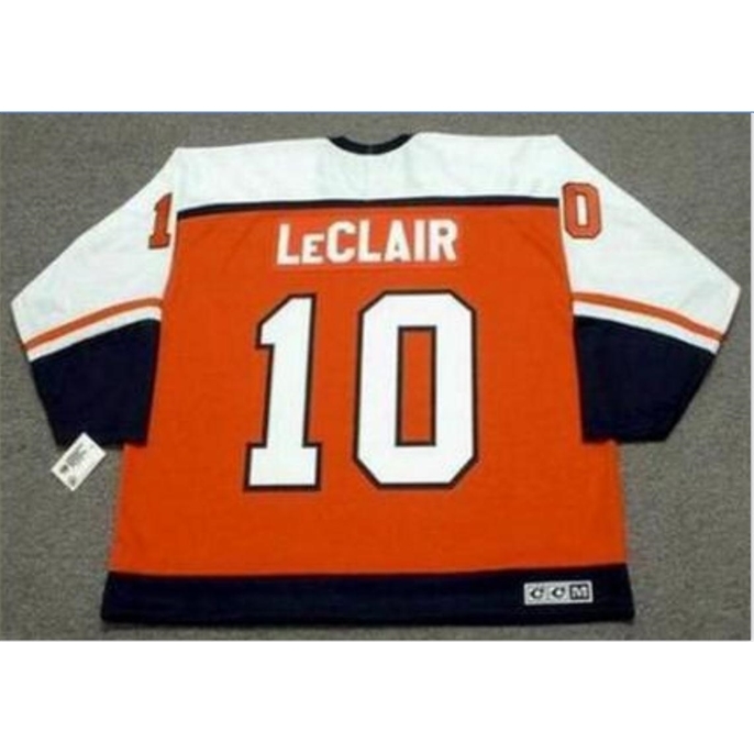 

Bays # 10 JOHN LeCLAIR Philadelphia Flyers Away CCM T Home Hockey Jersey or custom any name or number retro Jersey, Black