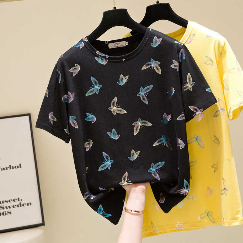 

Korean Tshirt Ulzzang Chic Graphic Oversized All Match Women Tee Hole Loose Tops Vintage Girl Very Cool T-shirts Summer Cotton 210604, Black