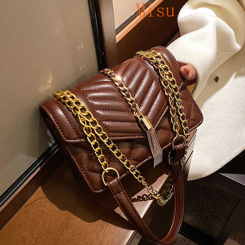 

Fashion Lingge Chains Women Shoulder Bags Designer Handbags Luxury Pu Leather Crossbody Messenger Bag Lady Small Flap Purse 2021, White