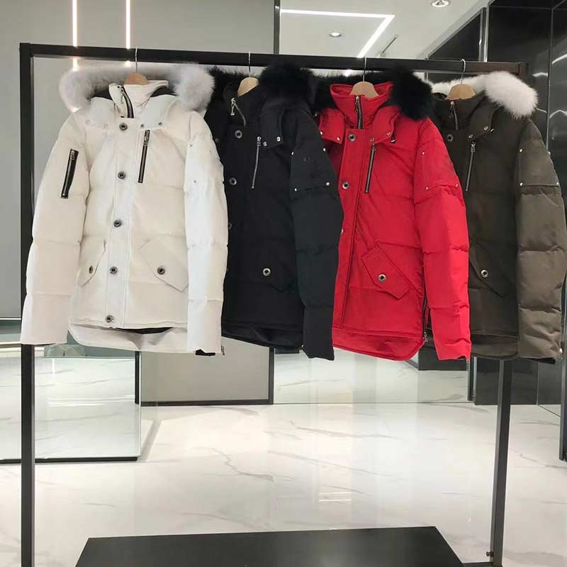 

2021 Moose Winter Jackets High Quality Parka Coat Mens Down Jacket Outdoor Thick Feather Man Warm fashion With Fur Collars, Opp bag no sale