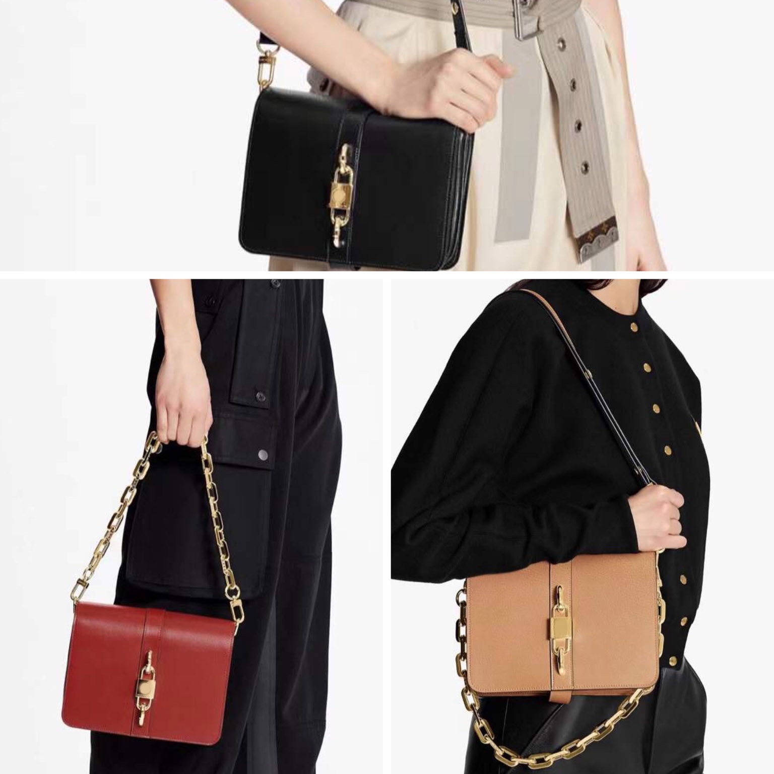 

Top quality Rendez-Vous Gold-color chain crossbody bag Fashion Calfskin leather Shoulder bags Portable Women Purses