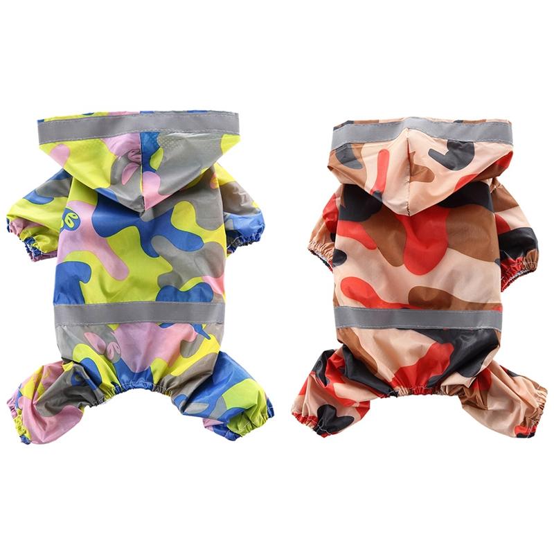 

Dog Apparel Pet Rain Coat Clothes Puppy Casual Camouflage Waterproof Jacket Costumes For Rainwear
