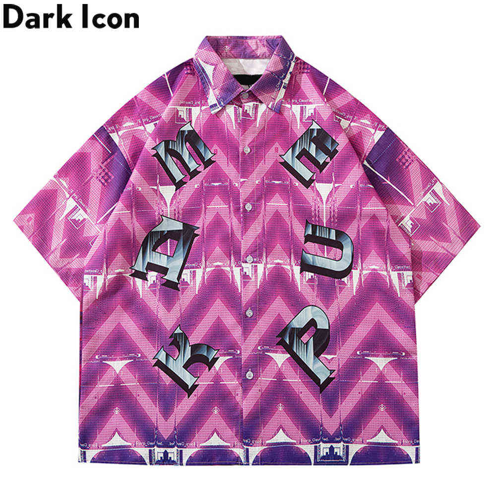 

Tie Dyeing Oversized Shirt Men Women Summer Loose Street Fashion Men's Shirt Man Blouse 2 Colors 210603, Grey