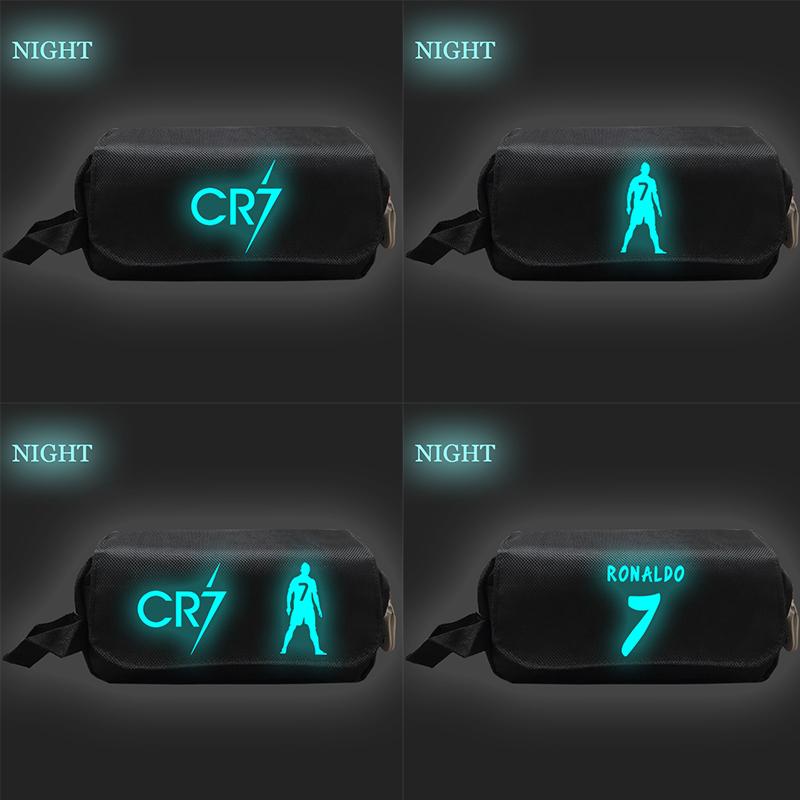 

Cristiano Ronaldo CR7 Luminous Pencil Case Cute Stationery Bag Students Double-layer Multifunctional Cosmetic Bags & Cases