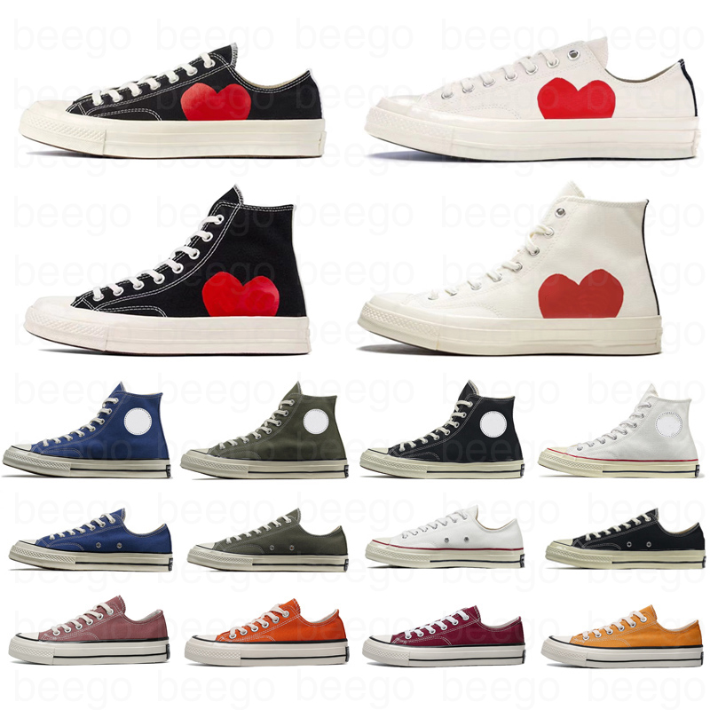 

High quality classic casual men womens canvas shoes star Sneaker chuck 70 chucks 1970 1970s Big eyes red heart shape platform Jointly Name campus shoe taylor low lows, Shoe box