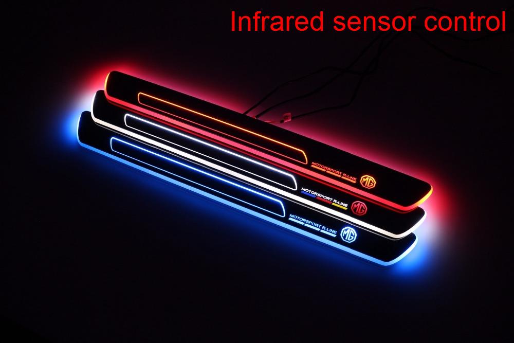 

Infrared Sensor Control Led Door Sill Plate Strip Welcome Light Threshold Guard Protectors For MG Interior&External Lights