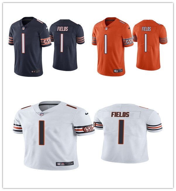 

Justin Fields Chicago Bears MEN WOMEN YOUTH 2021 Draft Vapor Limited football Jersey, Black