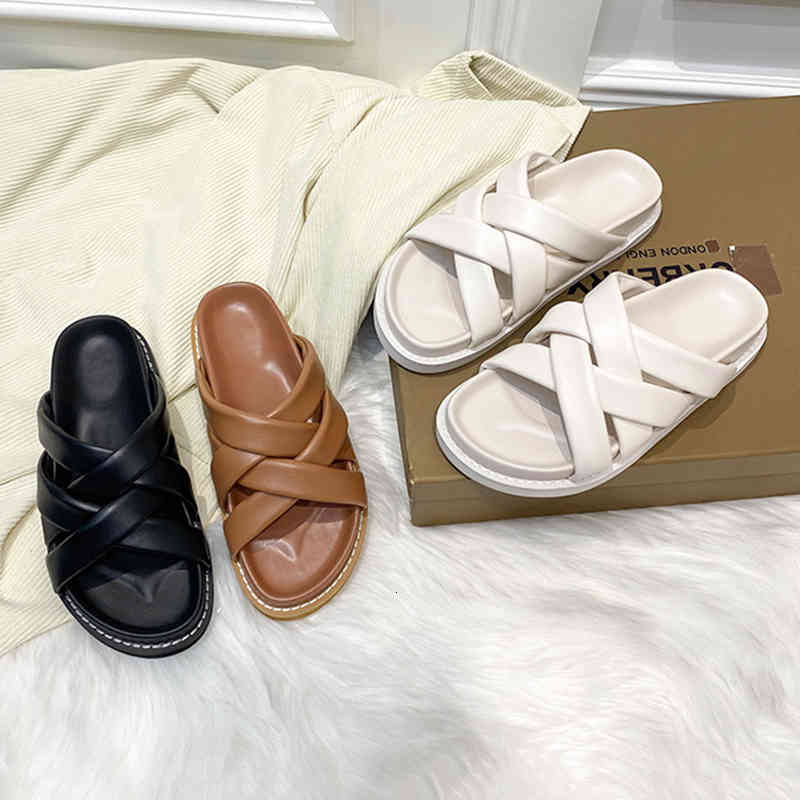 

slippers flat shoes women summer woman heel indoor home designer slides beach for platform sandals atq1, Black