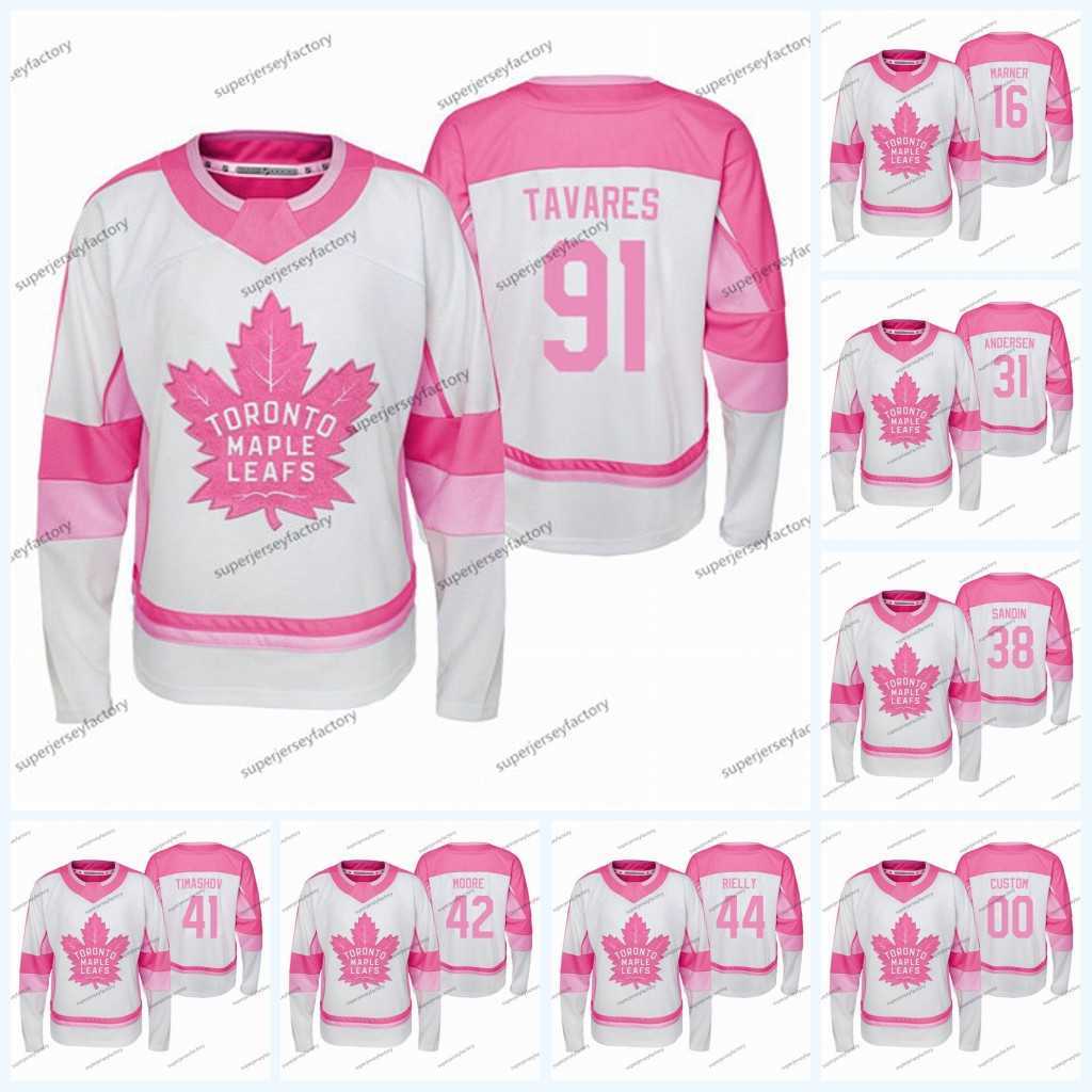 

91 John Tavares Toronto Maple Leafs 2019-20 Jersey Fishion Girl 16 Mitch Marner 34 Auston Matthews 31Frederik Andersen Trevor Moore Rielly