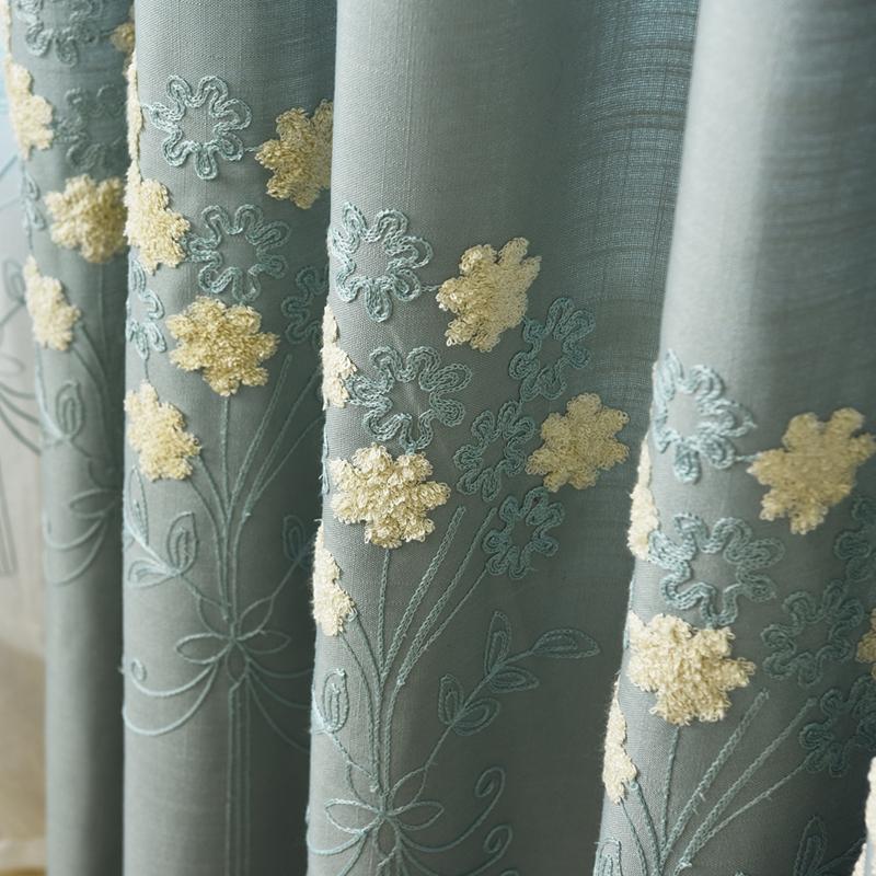 

Curtain & Drapes Korean Style Pastoral Cotton Linen Jacquard Tulle Matching Suitable For Living Room Bedroom Kitchen Customization