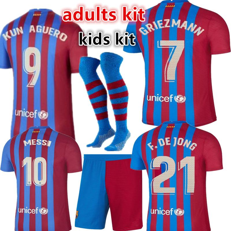 

Men's T-Shirts Kids Adults Kit LENGLET Top Quality 21 22 Men Shirt JORDI ALBA COUTINHO ANSU FATI JONG PIQUE S.ROBERTO BarcelonaE