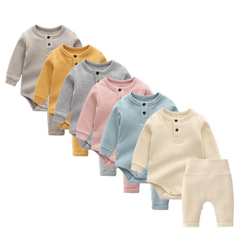 

Clothing Sets Lawadka Spring Autumn Born Baby Boys Girls Cotton Long Sleeve Bodysuit And Pants Fashion Infant Clothes Outfits, White