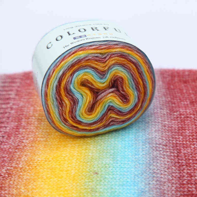 

1PC 100g Tricot Angora Cake Yarn Knitting Wool Blends Crochet Threads Hilos Para Tejer A Ganchillo Crochet Y211129, Bronze