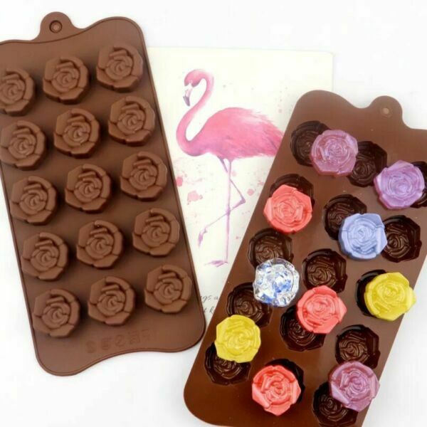 Silicone Flower Roses Cake Mould Baking Chocolate Ice Cubes Candy Wax Melts BPA Kitchen, Dining & Bar Supplies-image-688779846