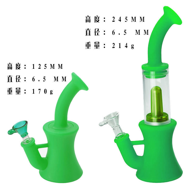 

Straight new silicon glue cigarette gun cigarette rod with glass pipe portable cigarette set