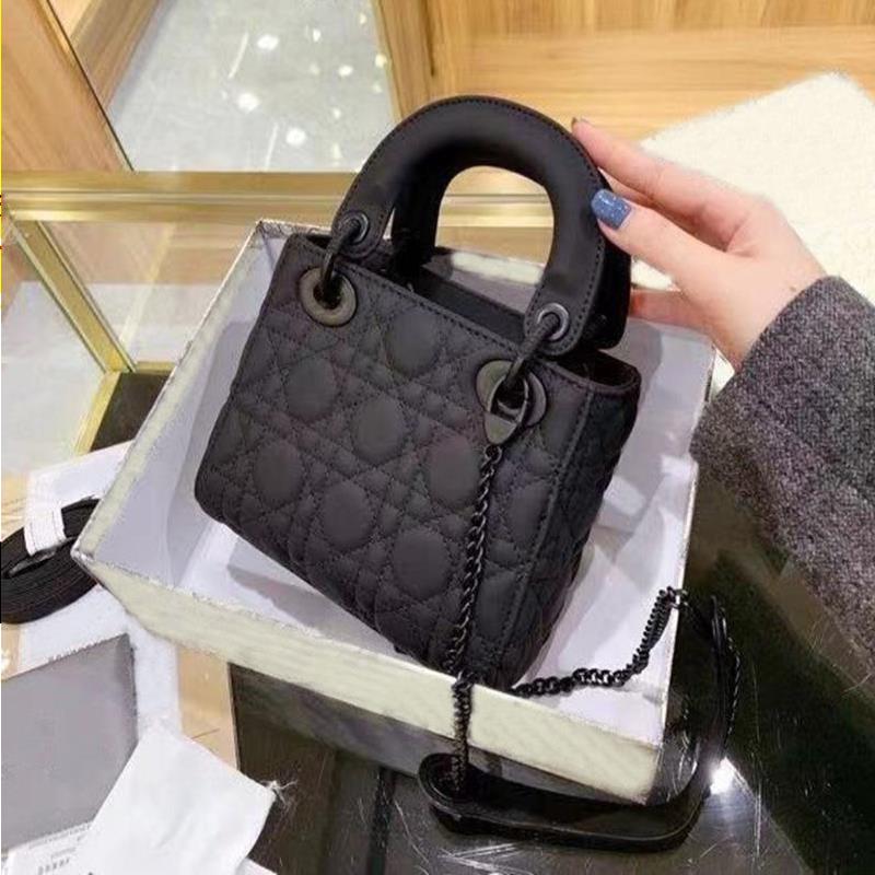 

Luxury Belt Bag Lady Shoulder Houndstooth CrossBodybag Saddle Leather Box Fabric Handbags Cvvmu, Black