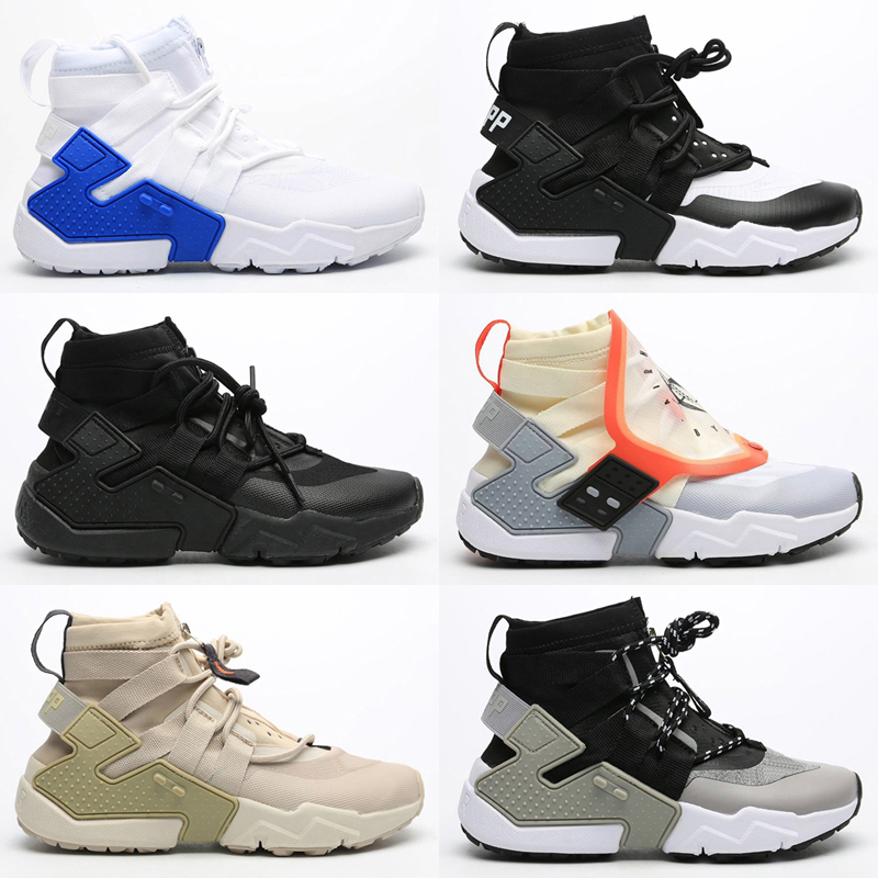 

Huarache E.D.G.E TXT QS Shoes Women EDGE AS Triple Black White Sports Sneakers HUARACHES Gripp Acronym High