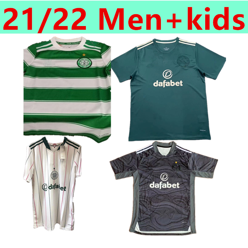 

21/22 Celtic soccer jerseys home away 3rd green EDOUARD JOHNSTON GRIFFITHS McGREGOR Maillots de fooT FORREST Goalkeeper men+kids football Shirts uniforms, 21/22 away