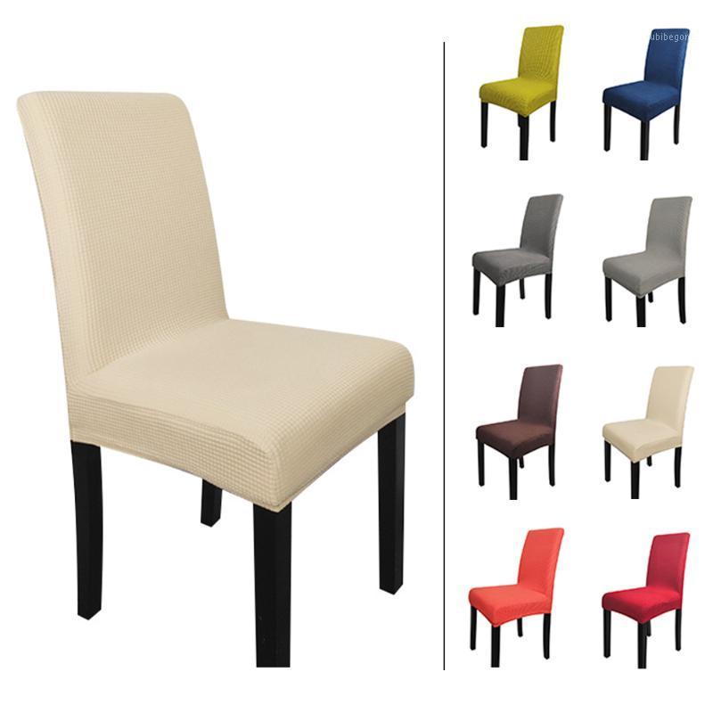 

Super Soft Polar Fleece Fabric Chair Cover Elastic Spandex Covers For Dining Room/Kitchen Stretch With Back