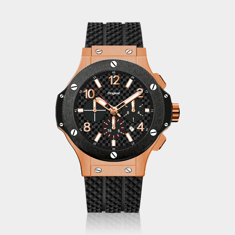 

High quality luxury men's automatic mechanical watch REQUIN brand BIG gold stainless steel case rubber strap black mesh full working di, Slivery;brown