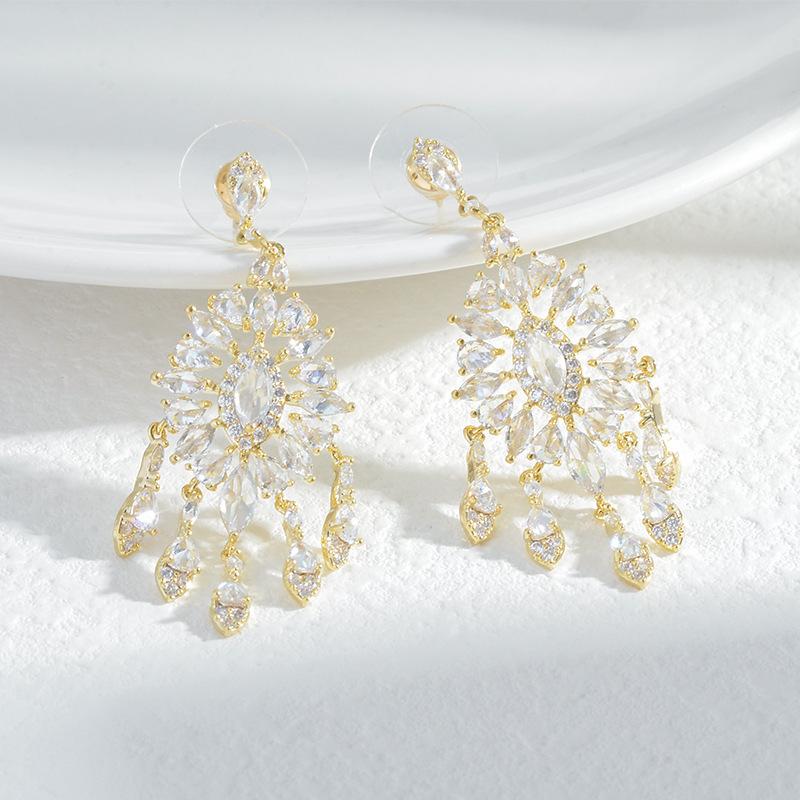 

Stud WOMEN STATEMENT CUBIC ZIRCONIA ERRINGS LADIES VINTAGE CZ EARRINGS BOHO JEWELLERY