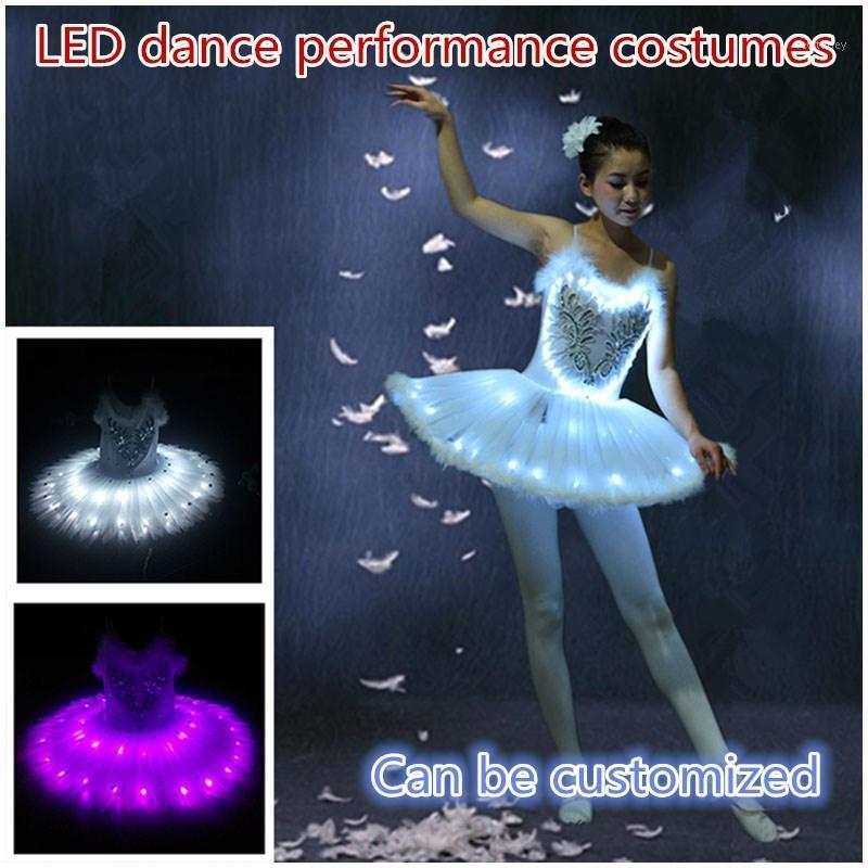 

Party Decoration Glowing Adult Dance Costumes Fluorescent Ballet Skirt LED Luminous Stage Starlight Children's
