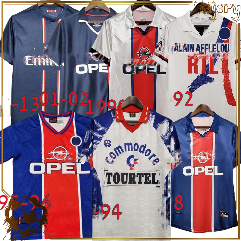 

Retro Soccer Jerseys 1995 1996 12 13 RONALDINHO Men OKOCHA WEAH ANELKA Loko RAI 01 02 Home Away Vintage Classic Old Football Shirts, Black;yellow