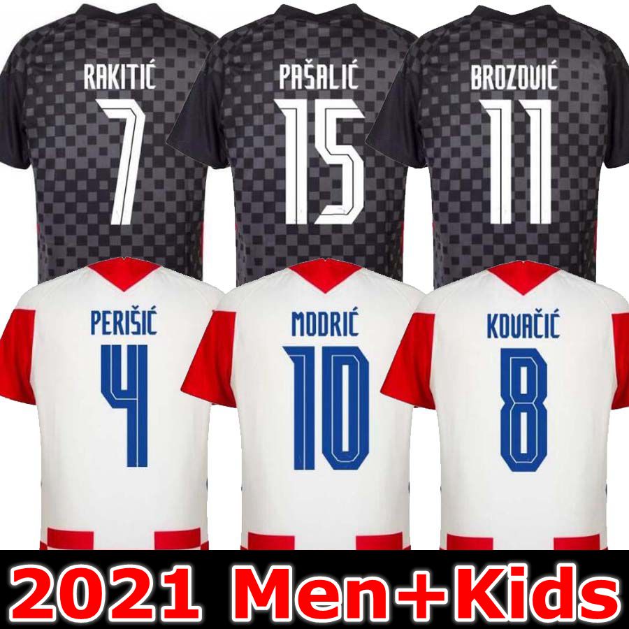 

20 21 MODRIC 2020 2021 national team MANDZUKIC HOME AWAY ORSIC Soccer Jersey PERISIC RAKITIC SRNA KOVACIC BROZOVIC REBIC Football Shirts Adult men + kids kit, 2021 away kids