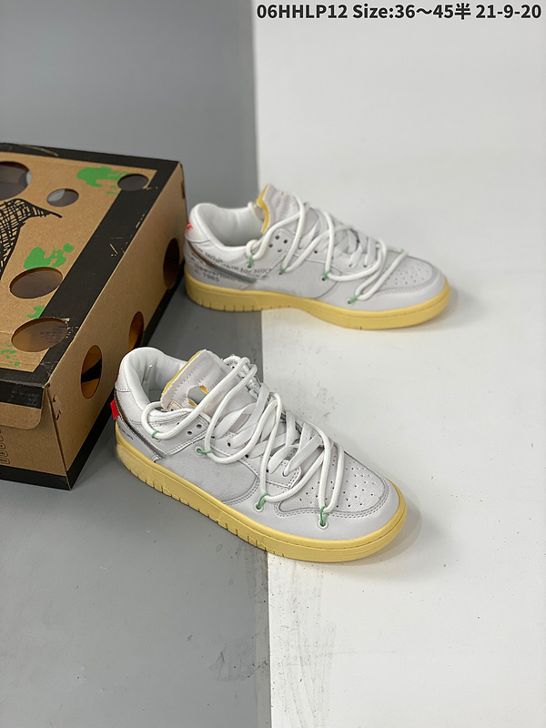 brands men women Low running shoes casual sneakers mens trainers high quality fashion top leather white yellow bottom sports training boots size 36-
