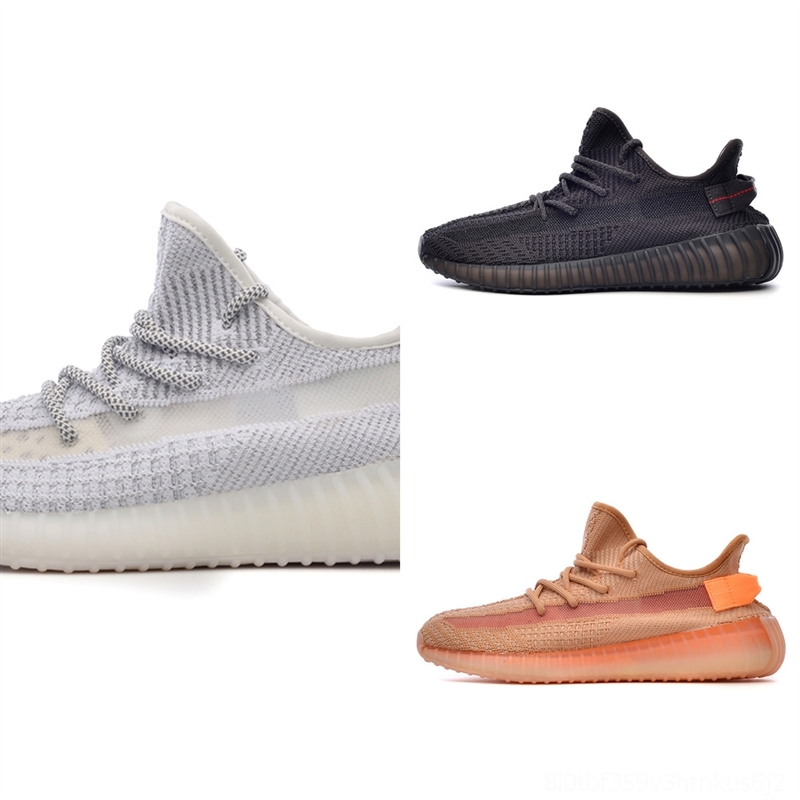 

zaarh kanyewest mens black shoe reflectiveisrafil carbon bred fade clay women men running shoes 350 sports sneakers static