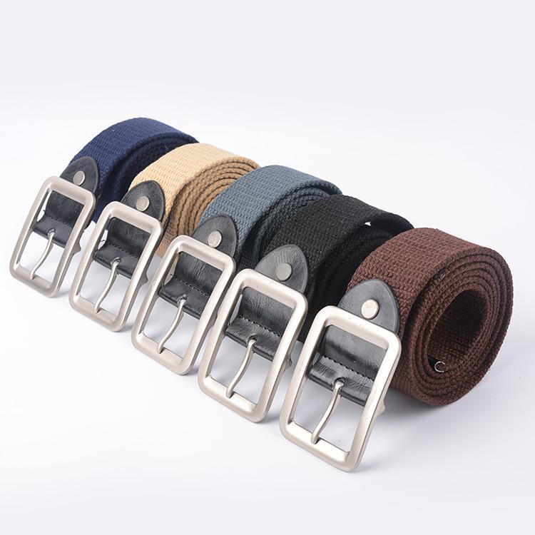 

Belts 2021 Tactical Belt Men Women Unisex Nylon Canvas Zinc Alloy Metal Pin Buckle Hiking Casual High Quality For Jeans, Black