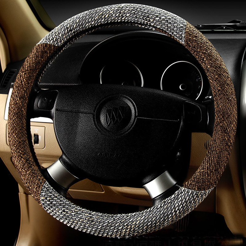 Car Steering Wheel Covers Coarse Hemp Is Cool In Summer Shoulder Protection Shell Skidproof Auto Steering Wheel Protector K260317-image-1097953392
