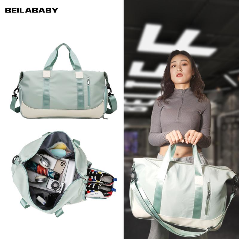

Multifunctional Gym Bag For Women Fashion Waterproof Yoga Travel Fitness Handbag Dry Wet Separation Training Shoulder Bags 2021 Outdoor