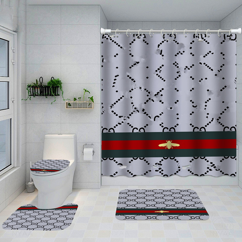 

cartoon luxury waterproof Shower Curtains unisex fashion designer Bathroom Accessories ins