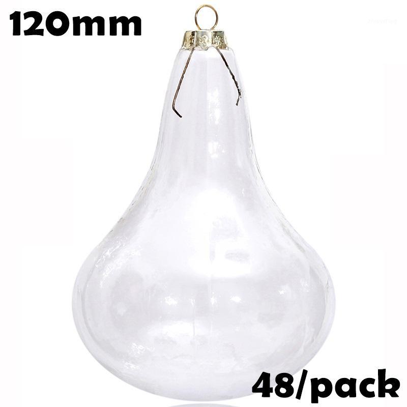 

Party Decoration DIY Paintable Clear Christmas Ornament 120mm Glass Gourd, 48/Pack