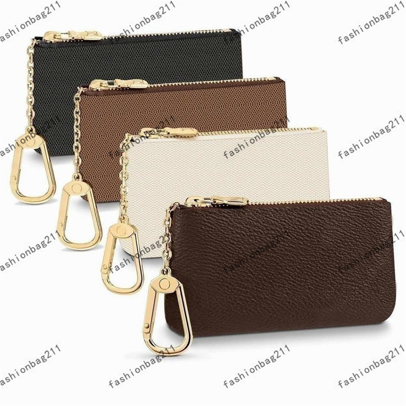 

luxurys designers Key Wallets KEYs POUCH M62650 Ring Credit Card Holder POCHETTE CLES Fashion Womens Mens Coin Purse Luxury Mini Wallet Bag, Brown grid