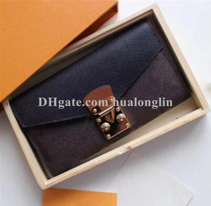 

Woman wallet original box serial number high quality purse cash card holder flower fashion classic, Red